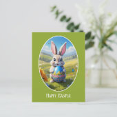 Osterhase mit Ei, Oval - ポストカード (スタンド正面)