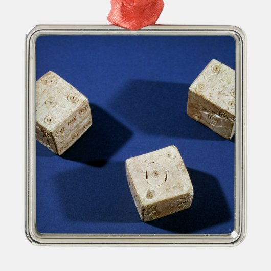Osteriaのアクロポリスからの3つのサイコロ、 メタルオーナメント (正面)
