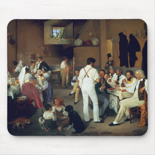 Osteriaのla Gonsola、ローマ、18のデンマークの芸術家 マウスパッド (正面)