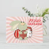 Osterkarte mit Hase und Eiern シーズンカード (スタンド正面)