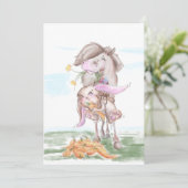 Osterkarte mit süssem Hasen und Pferd シーズンカード (スタンド正面)