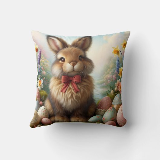  Osterkissen mit süßem Hasen クッション (裏面)