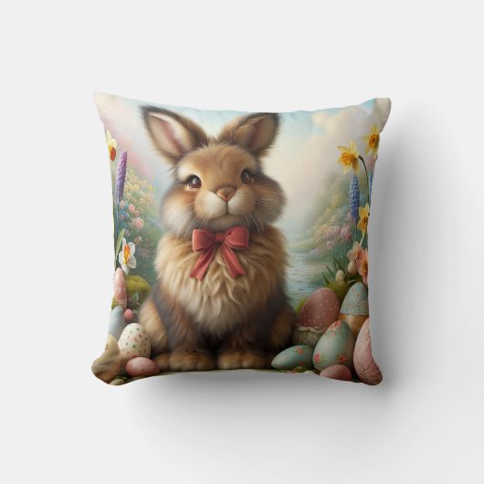  Osterkissen mit süßem Hasen クッション (正面)
