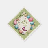 Osterkranz: Frohe Ostern - スタンダードカクテルナプキン (角)