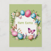 Osterkranz: Frohe Ostern -  ポストカード (正面)