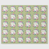 Osterkranz: Frohe Ostern - ラッピングペーパー (フラット)