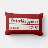 Österlånggatan、ストックホルムのスウェーデンの道路標識 ランバークッション (裏面)