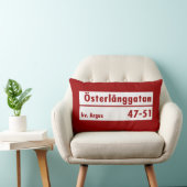 Österlånggatan、ストックホルムのスウェーデンの道路標識 ランバークッション (椅子)