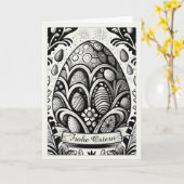 Ostermotivモノクロ漫画mitオステリエ10756 カード (黄色い花)