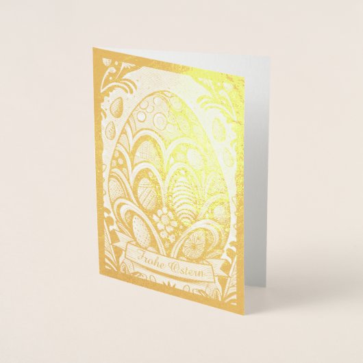 Ostermotivモノクロ漫画mitオステリエ10756 箔カード (正面)