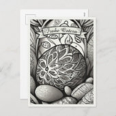 Ostermotivモノクロ漫画mitオステリエ97330 シーズンポストカード (正面/裏面)