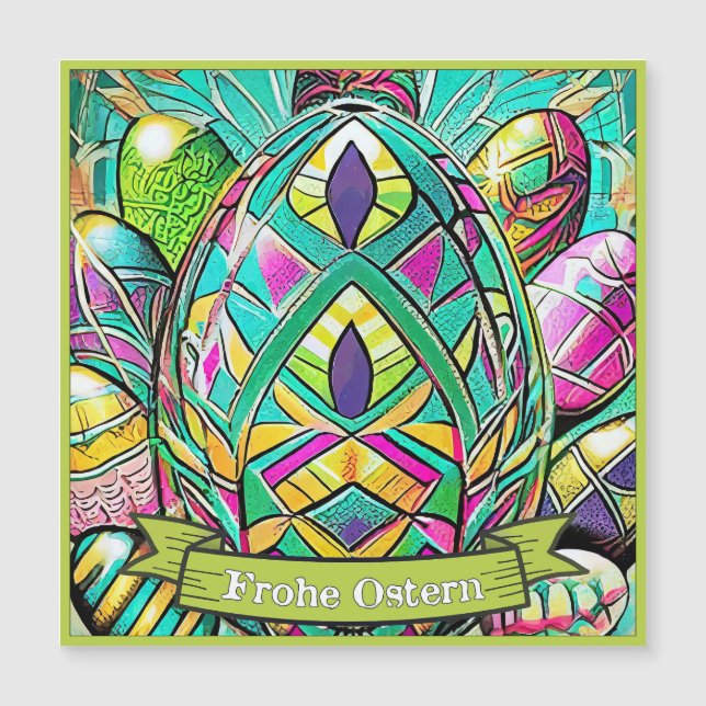 Ostermotiv farbiger Cartoon mit Ostereier 90732 (正面)