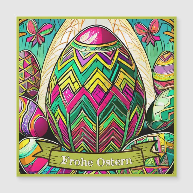 Ostermotiv farbiger Cartoon mit Osterier 50085 (正面)