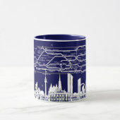 " Österreich: 1978/heute Wien - U Bahn Plan... マグカップ (中央)