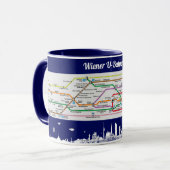 " Österreich: 2021/heute Wien - U-Bahnnetz ...  Ta マグカップ (正面左)