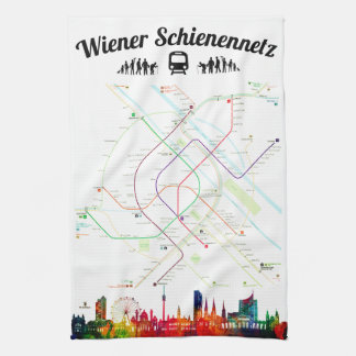 " Österreich: 2021/heute - Wiener Schienennetz キッチンタオル