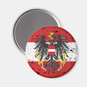 Österreich Austria Flagge - Geschenk マグネット (正面/裏面)