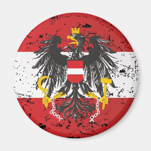 Österreich Austria Flagge - Geschenk マグネット (正面)