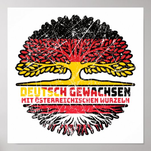 Österreich Österreichisch Deutsch Deutschland Baum ポスター (正面)