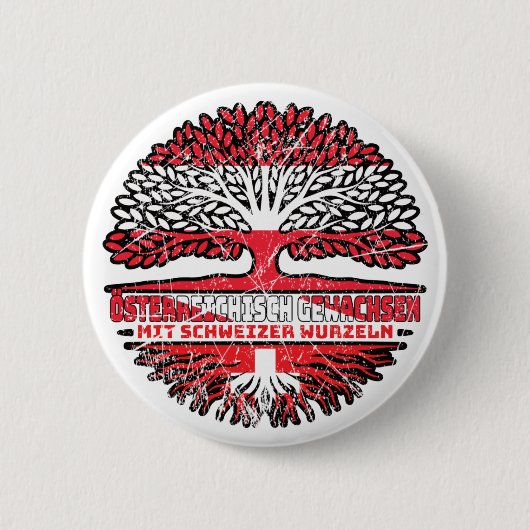 Österreich Österreichisch Schweizer Schweiz Baum 缶バッジ (正面)
