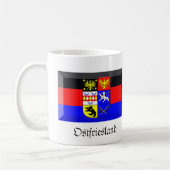 Ostfrieslandの旗の宝石 コーヒーマグカップ (左)