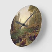 Ostia 1637-39年のSt.ポーラRomanaの乗船 ラウンド壁時計 (傾斜)