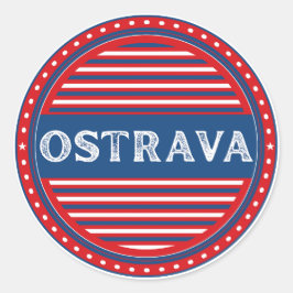 Ostrava City Pride Emblem – Czech Identity ラウンドシール
