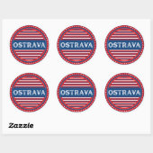 Ostrava City Pride Emblem – Czech Identity ラウンドシール (シート)