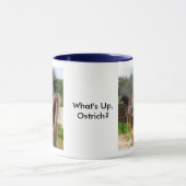 Ostrichおもしろい Bird Photo What's Up マグカップ (中央)