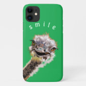 Ostrichと緑のiPhoneケおもしろいース – スマイル Case-Mate iPhoneケース (裏面)