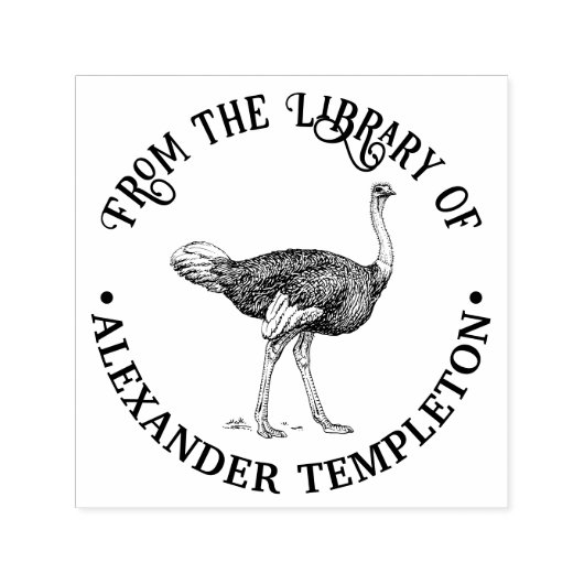 Ostrichヴィンテージスケッチライブラリのブック名 セルフインキングスタンプ (デザイン)