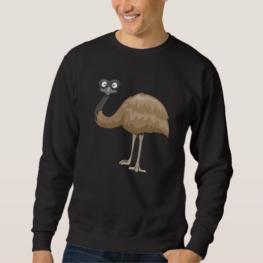 Ostrich Bird  Cute Birds Animal  Graphic スウェットシャツ (正面)