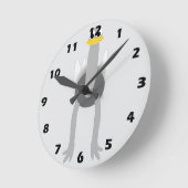 Ostrich Design ラウンド壁時計 (傾斜)