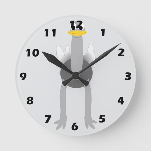 Ostrich Design ラウンド壁時計 (正面)