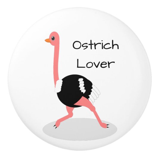 Ostrich Design Personalised セラミックノブ (正面)