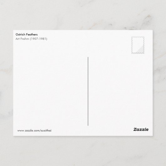 Ostrich Feathers ポストカード (裏面)