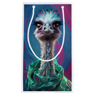 Ostrich themed  スモールペーパーバッグ