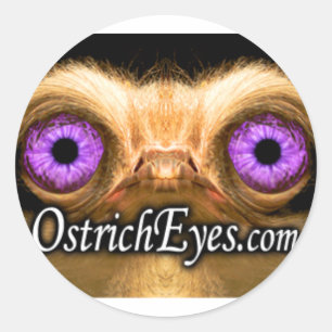 OstrichFaceスモールステッカー ラウンドシール