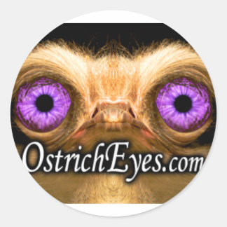 OstrichFaceスモールステッカー ラウンドシール
