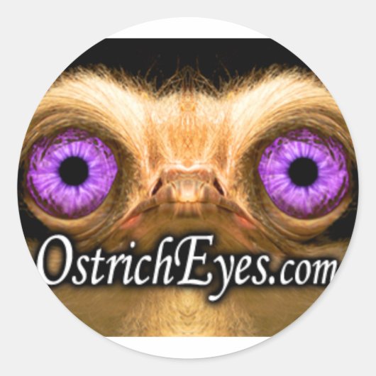 OstrichFaceスモールステッカー ラウンドシール (正面)