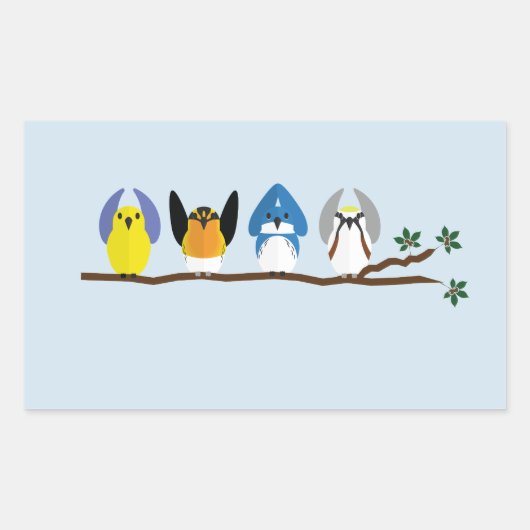 OSU鳥類学クラブスティッカー 長方形シール (正面)