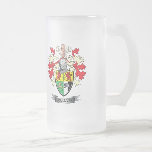 O'Sullivanの紋章付き外衣 フロストグラスビールジョッキ (右)