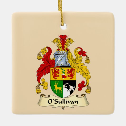 O'Sullivan Family Coat of Arms Ceramic Ornament  セラミックオーナメント (正面)