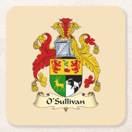 O'Sullivan Family Coat of Arms Paper Coaster  スクエアペーパーコースター