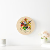 O'Sullivan Family Coat of Arms Round Clock ラウンド壁時計 (ホーム)