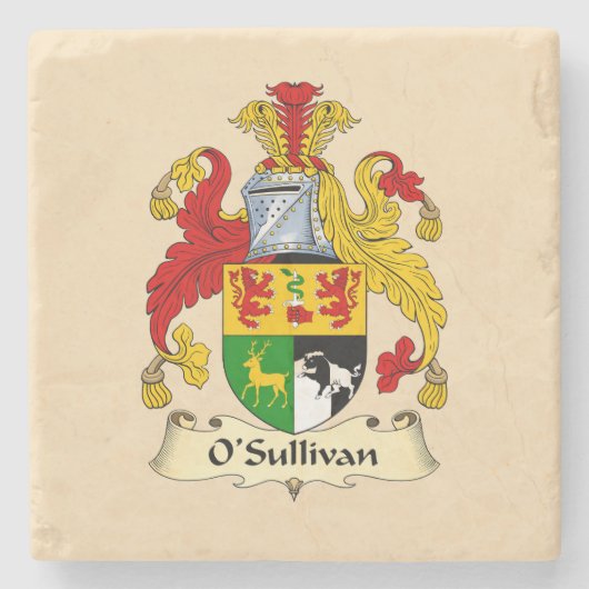 O'Sullivan Family Coat of Arms Stone Coaster  ストーンコースター (正面)
