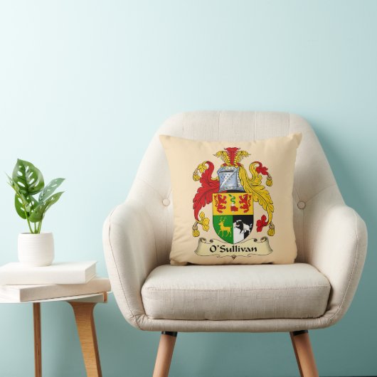 O'Sullivan Family Coat of Arms Throw Pillow クッション (椅子)