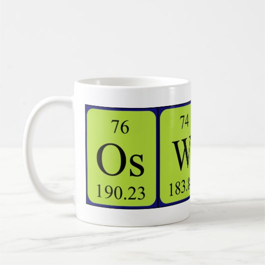Oswald定期テーブル名mug コーヒーマグカップ (左)