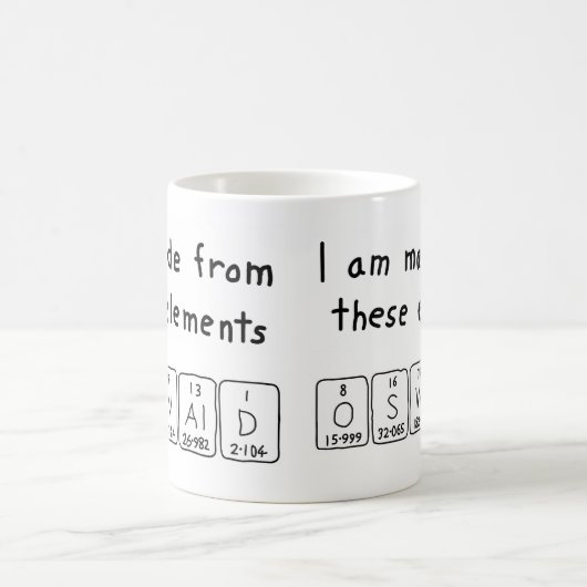 Oswald定期テーブル名mug コーヒーマグカップ (中央)