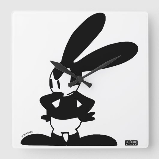 Oswald - Angry (All Wet, 1927) スクエア壁時計 (正面)